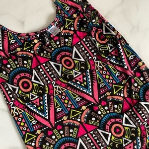 Geometric Crop Tank Top